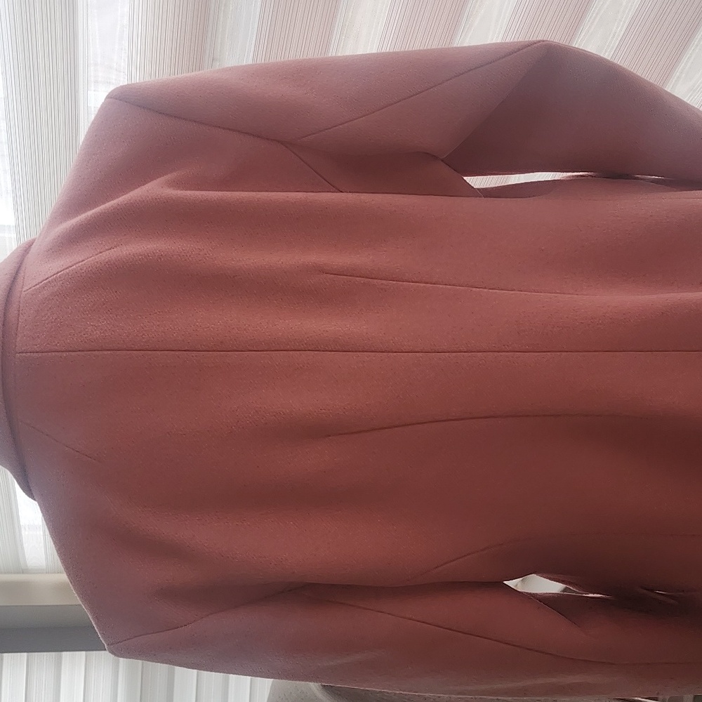 EXPRESS WOOL BLEND PINK STRUCTURED LINED COAT EUC… - image 6